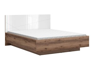 Κρεβάτι Boston CE122 (Σκούρα βελανιδιά delano + Γυαλιστερό λευκό)