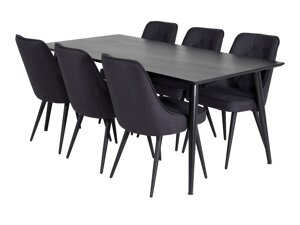 Маса и столове за трапезария Dallas 2593 (Черен)