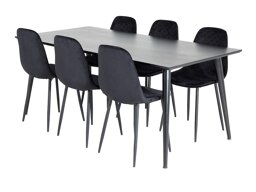 Маса и столове за трапезария Dallas 2596 (Черен)
