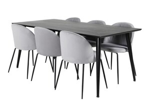 Маса и столове за трапезария Dallas 2600 (Черен)