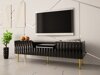 Tv galds Merced B100 (Glancēts melns + Melns)