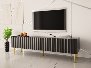 TV stol Merced B127 (Sjajno crna + Crna)