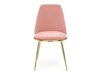 Καρέκλα Houston 1327 (Ανοιχτό ροζ + Χρυσό)