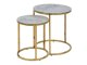 Set stranskih mizic Oakland F114 (Zlata + Beli marmor)