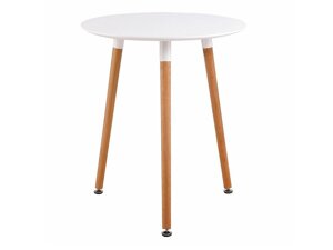 Τραπέζι Mesa 359 (Άσπρο + Ανοιχτό χρώμα ξύλου)