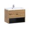 Mueble de baño colgado para lavabo Providence J118 (Roble Artisan + Negro)