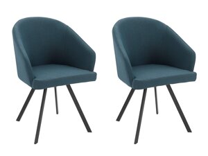 Conjunto de cadeiras Denton 903 (Preto + Azul)