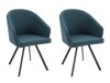 Kėdžių komplektas Denton 903 (Juoda + Mėlyna)