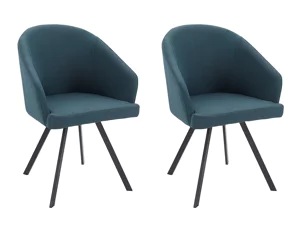Krēslu komplekts Denton 903 (Melns + Zils)