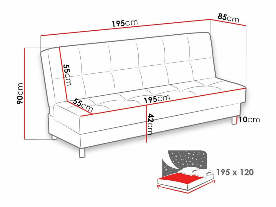 Sofa lova Columbus 184