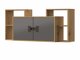 Armario de pared Akron N107 (Gris brillo + Roble Artisan)