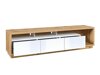 Möbel-Set Austin AV104 (Wotan eichenholzoptik + Weiss + Weiss glänzend)
