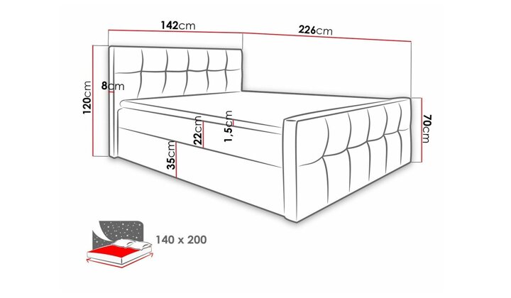 Континентальная кровать 211144