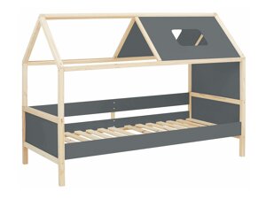 Κρεβάτι Denton AU110 (Γκρι + Ανοιχτό χρώμα ξύλου)