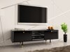 Τραπέζι Tv Merced C100 (Μαύρο + Γυαλιστερό μαύρο)