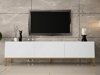 Tv galds Merced A103 (Balts + Glancēts balts)