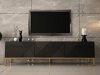 TV-Tisch Merced A103 (Schwarz + Schwarz glänzend)