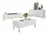 Set mobili soggiorno Merced A104 (Bianco + Bianco lucido)