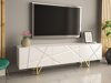 TV-Tisch Merced M100 (Weiß + Weiß glänzend)
