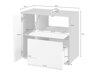 Armário com lavatório de apoio próprio para casa de banho Denton BD112 (Branco + Antracite)