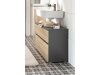 Armário com lavatório de apoio próprio para casa de banho Denton BD113 (Antracite + Carvalho sonoma)