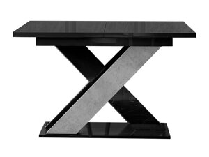Asztal Goodyear 117 (Fényes fekete + Beton)
