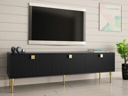 Mesa para TV Merced S100 (Preto + Dourado)