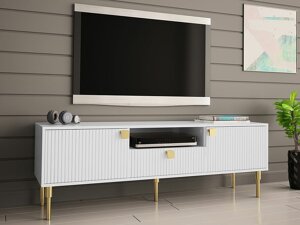 Τραπέζι Tv Merced S101 (Άσπρο + Χρυσό)