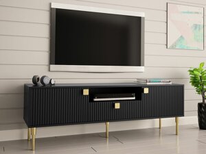 Τραπέζι Tv Merced S101 (Μαύρο + Χρυσό)