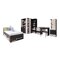 Conjunto de dormitorio infantil Omaha H122 (Negro + Roble + Beige)