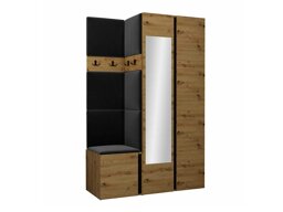 Set arredo da corridoio Hartford 350 (Rovere Artisan + Nero)