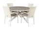 Tisch und Stühle Dallas 2353 (Weiß + Grau)