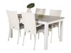 Σετ Τραπέζι και καρέκλες Dallas 2257 (Άσπρο + Γκρι)