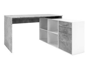 Kutni uredski stol Findlay 105 (Boja betona + Bijela)