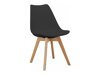 Conjunto de cadeiras Denton 1029 (Preto + Brilhante madeira)