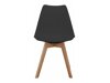 Set stolica Denton 1029 (Crna + Svijetlo drvo)