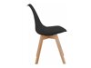 Conjunto de cadeiras Denton 1029 (Preto + Brilhante madeira)