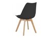 Καρέκλα Denton 1029 (Μαύρο + Ανοιχτό χρώμα ξύλου)