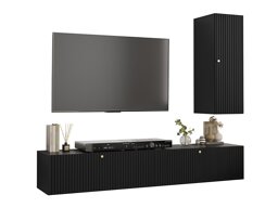 Wohnzimmer-Sets Hartford H107 (Schwarz)