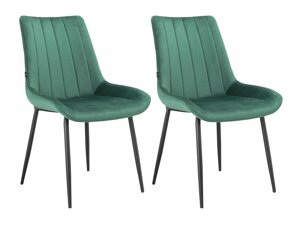Komplet stolov Denton 1035 (Zelena + Črna)