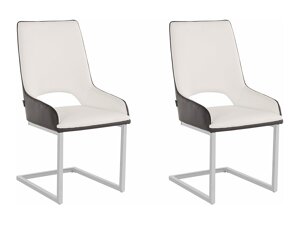 Conjunto de cadeiras Denton 1043 (Branco + Preto)