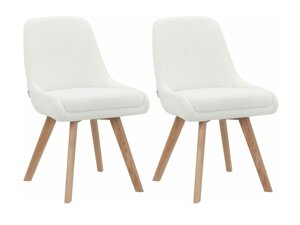Conjunto de cadeiras Denton 1045 (Branco + Carvalho)