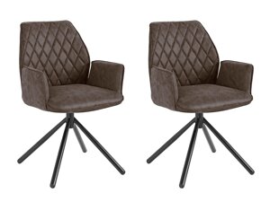 Conjunto de sillas Denton 1057 (Marrón oscuro)