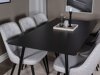 Маса и столове за трапезария Dallas 1507 (Сив + Черен)
