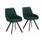 Komplet stolov Denton 1061 (Temno zelena)