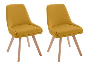 Krēslu komplekts Denton 1072 (Dzeltens + Gaišs ozols)
