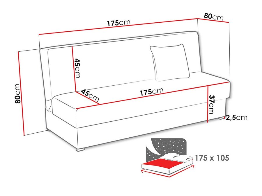 Καναπές κρεβάτι Columbus 119