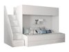 Emeletes ágy Hartford 356 (Fehér + Fényes fehér)
