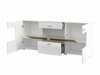 Wohnzimmer-Sets Austin AV111 (Wotan eichenholzoptik + Weiß glänzend)