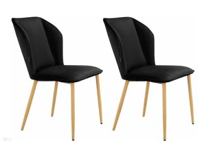 Conjunto de sillas Denton 1090 (Negro + De color marrón claro)